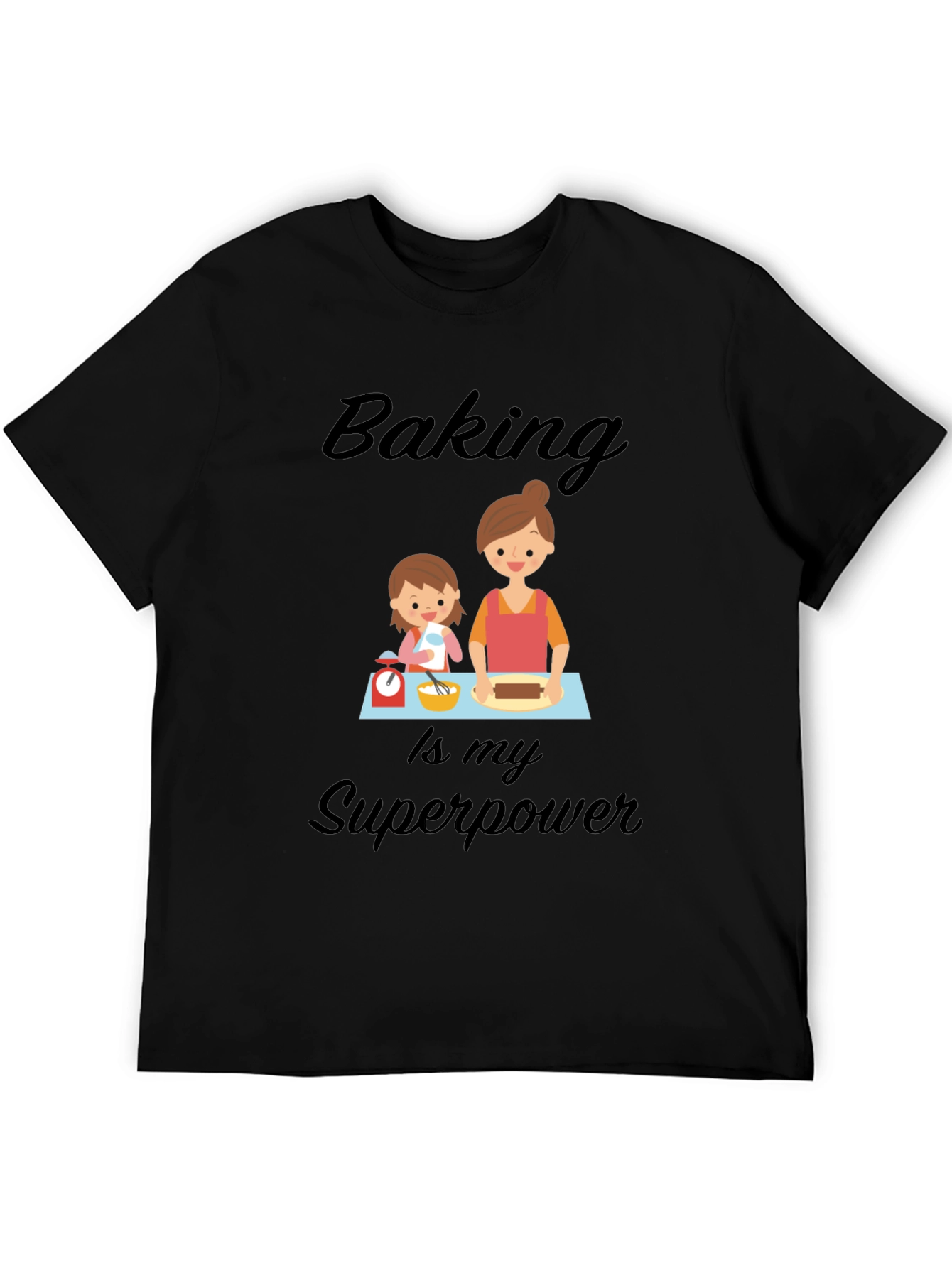 Camiseta Negra Baking is my Superpower