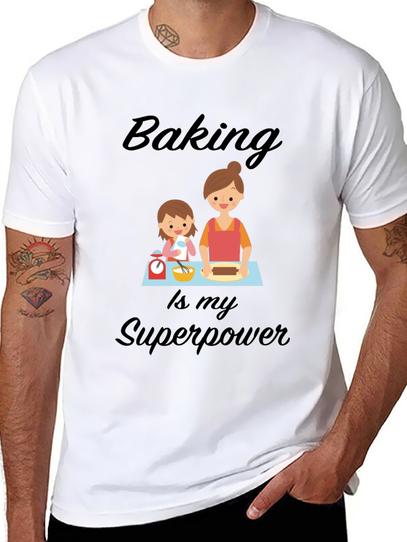 Camiseta Negra Baking is my Superpower