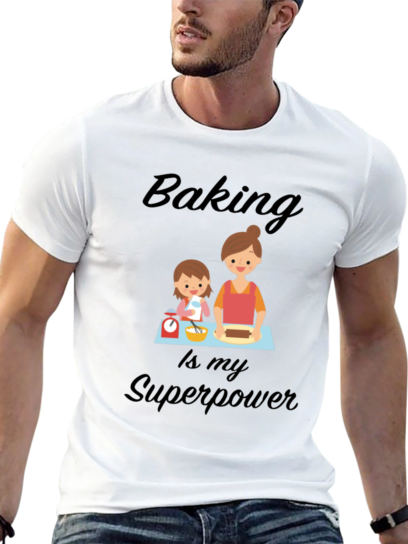 Camiseta Negra Baking is my Superpower