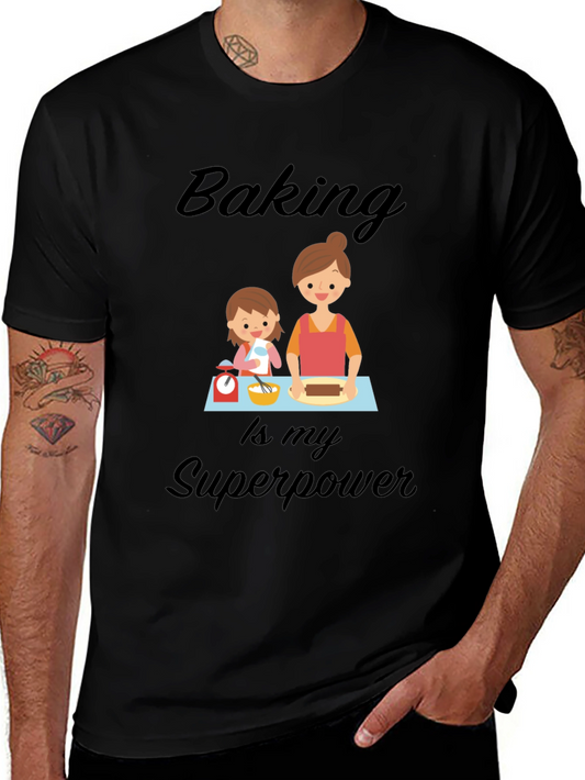 Camiseta Negra Baking is my Superpower