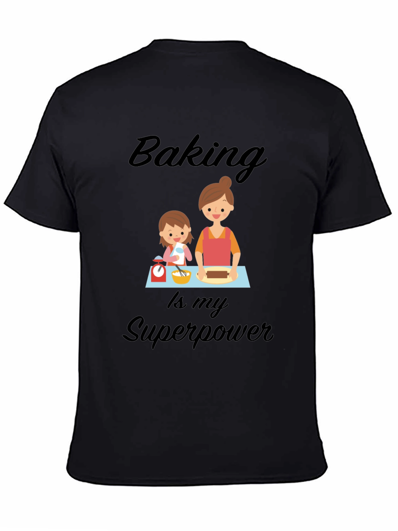 Camiseta Negra Baking is my Superpower