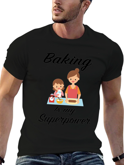 Camiseta Negra Baking is my Superpower