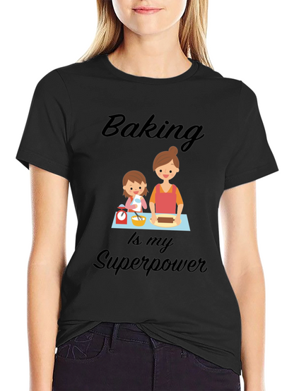 Camiseta Negra Baking is my Superpower