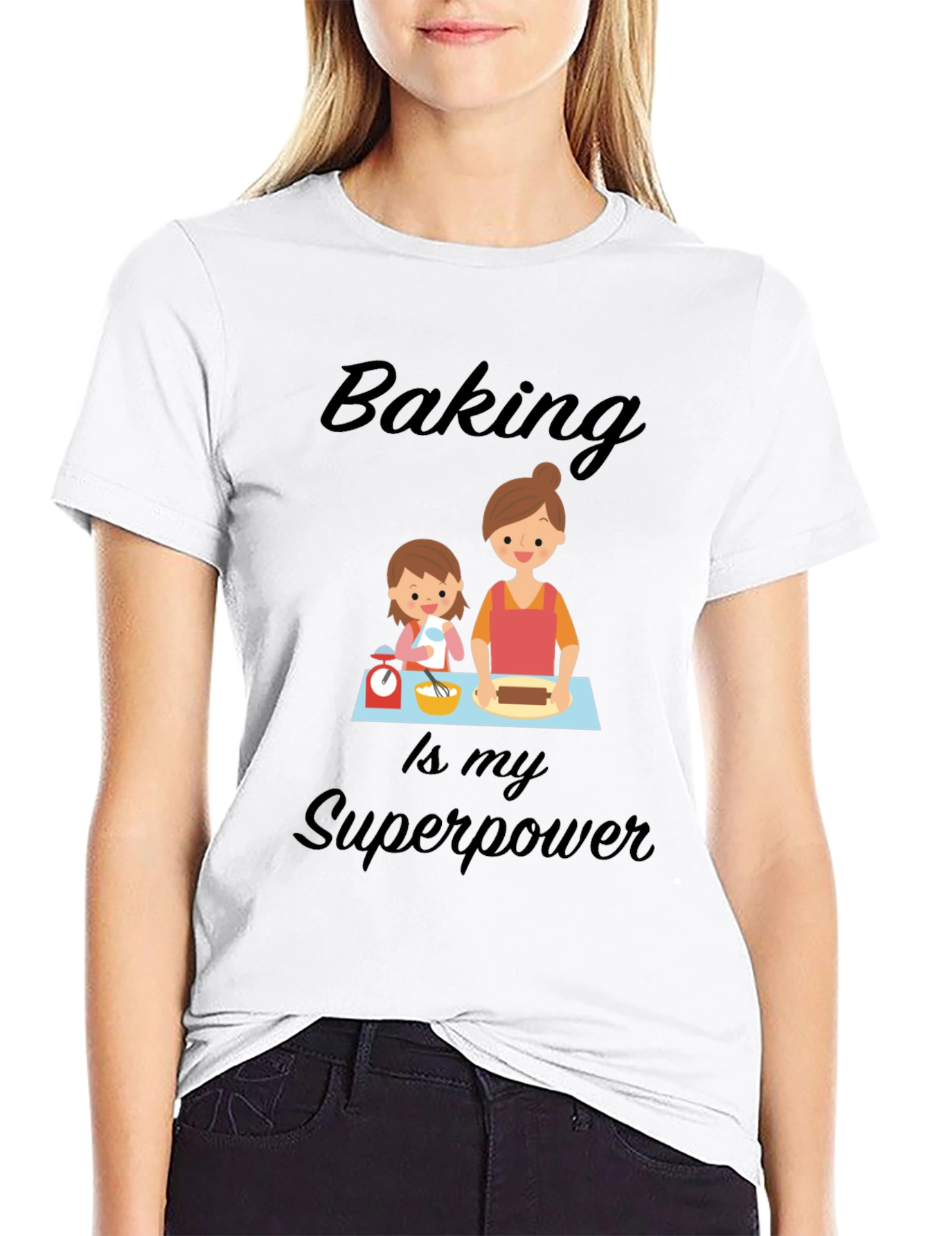 Camiseta Negra Baking is my Superpower