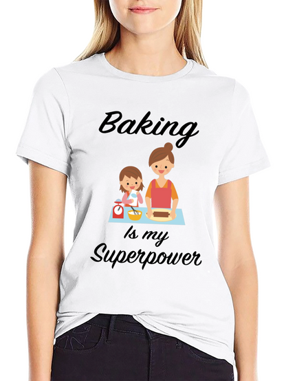 Camiseta Negra Baking is my Superpower
