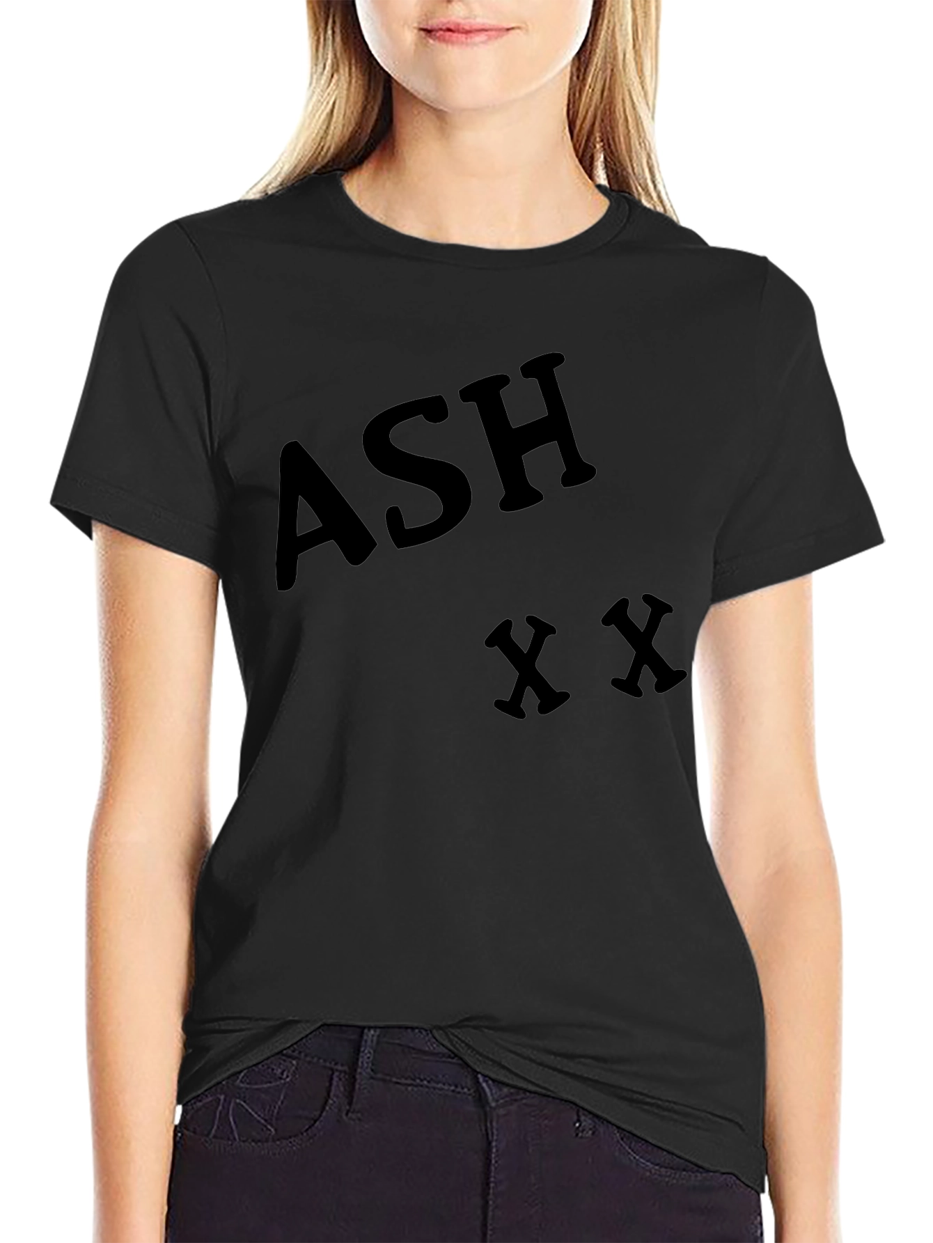 Camiseta Negra ASH XX para Hombre - Estilo Casual