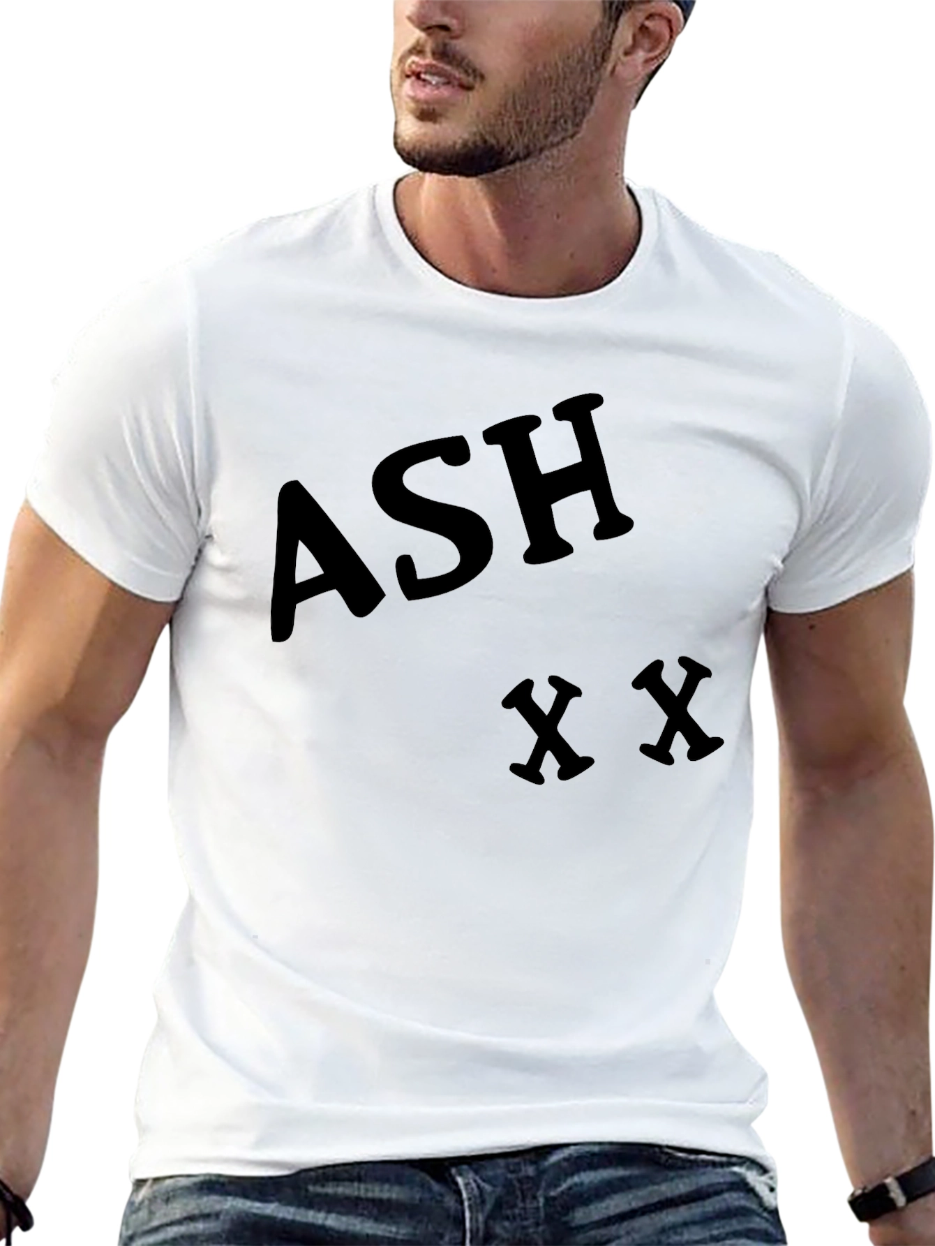 Camiseta Negra ASH XX para Hombre - Estilo Casual