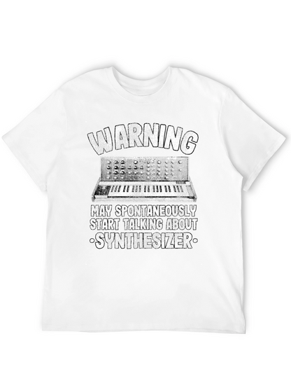 Camiseta Negra: Advertencia - Sintetizador
