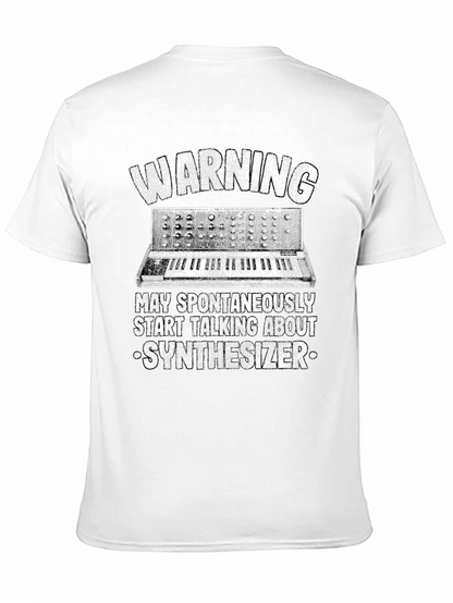 Camiseta Negra: Advertencia - Sintetizador