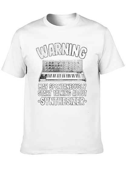 Camiseta Negra: Advertencia - Sintetizador