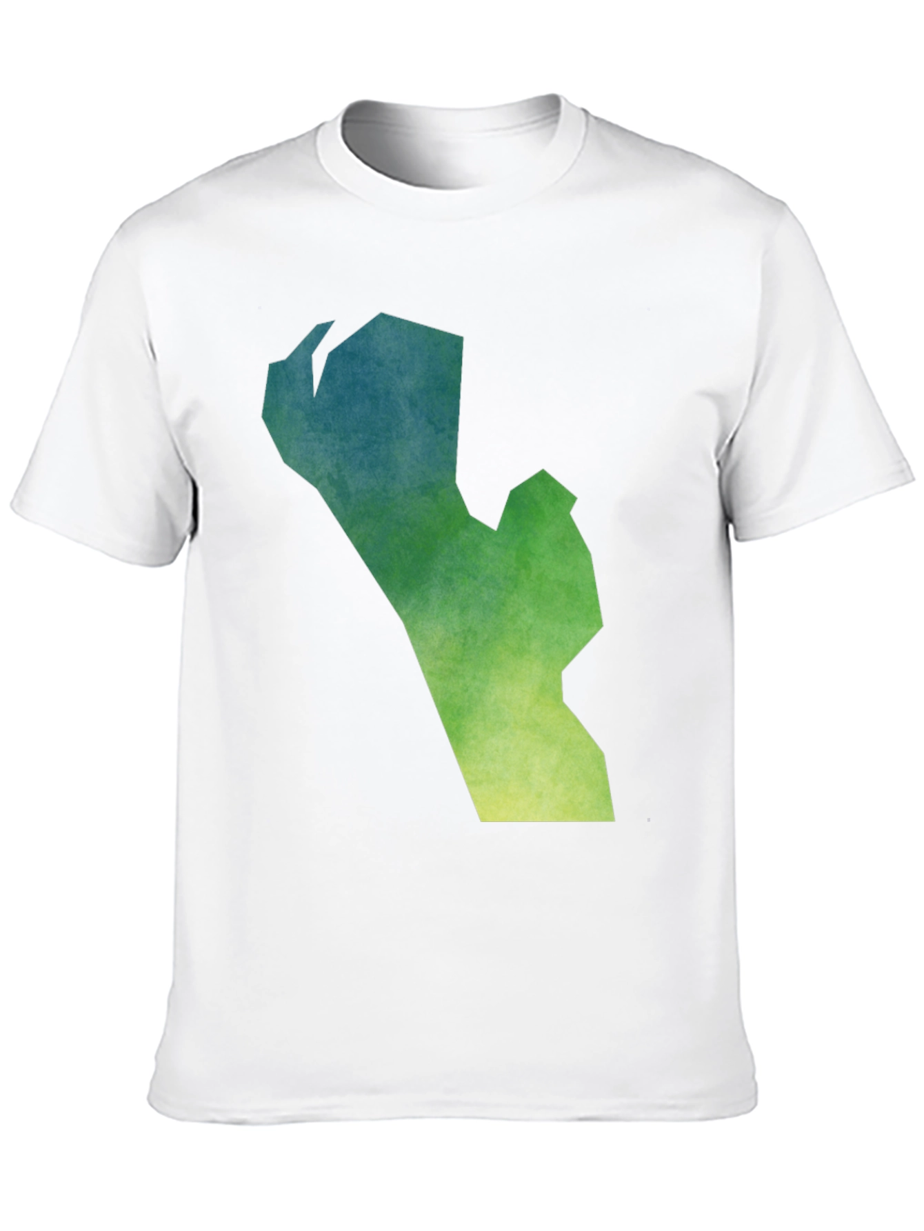 Camiseta Negra con Diseño Abstracto Degradado