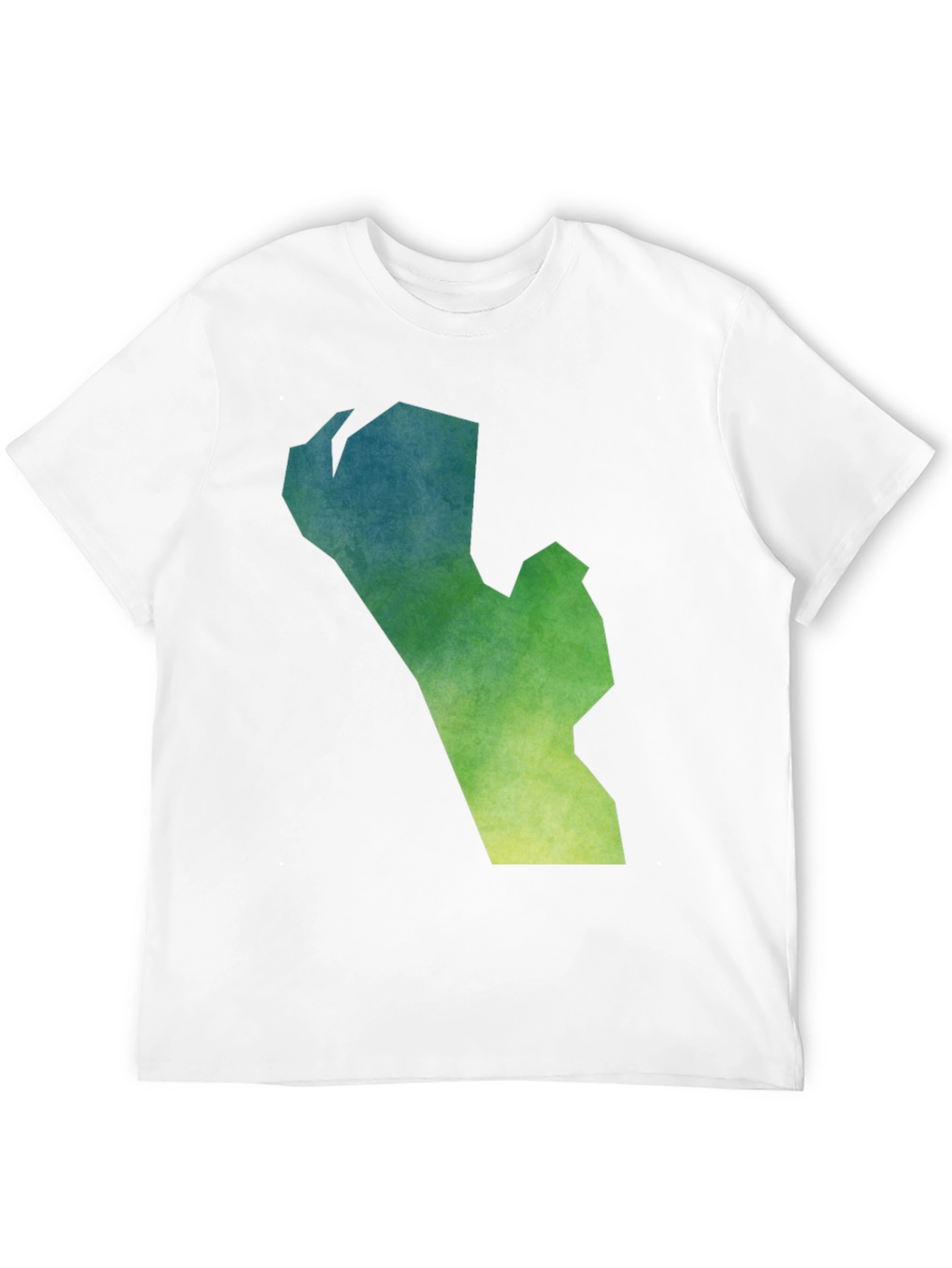 Camiseta Negra con Diseño Abstracto Degradado