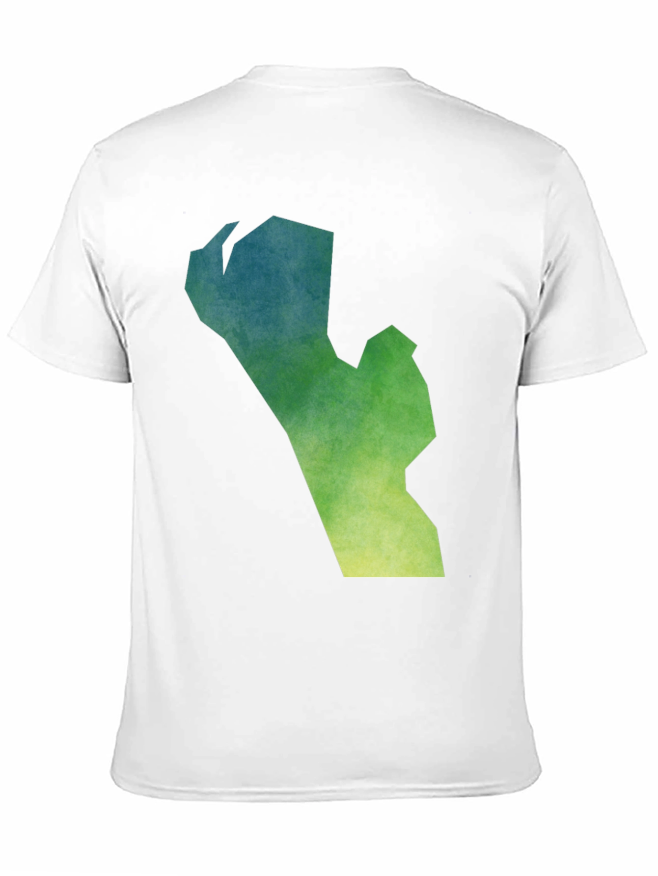 Camiseta Negra con Diseño Abstracto Degradado
