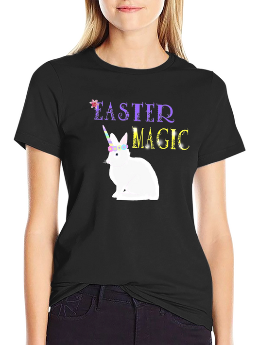 Camiseta Mágica de Pascua con Conejo Unicornio