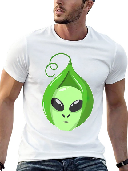 Camiseta Hombre con Diseño Alienígena en Vaina