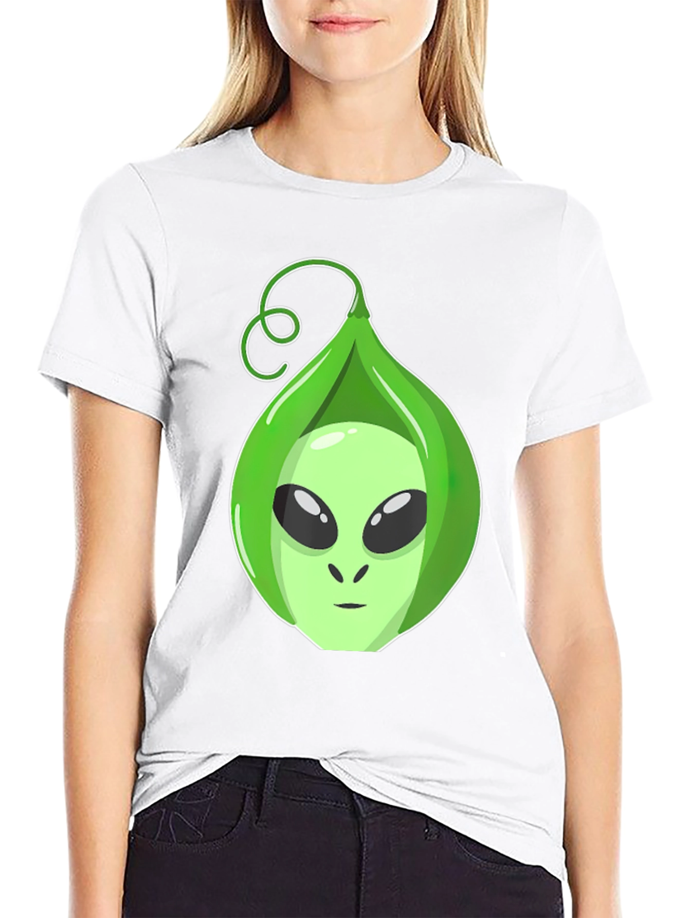 Camiseta Hombre con Diseño Alienígena en Vaina