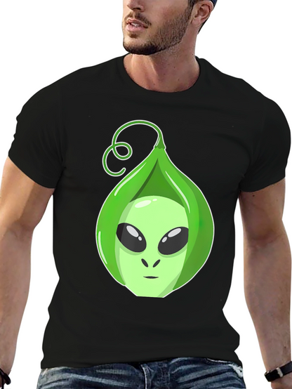 Camiseta Hombre con Diseño Alienígena en Vaina