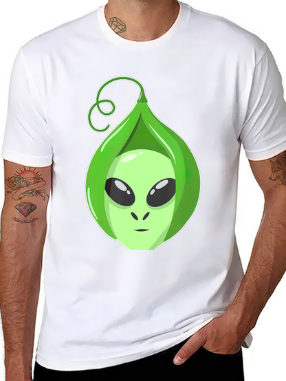 Camiseta Hombre con Diseño Alienígena en Vaina