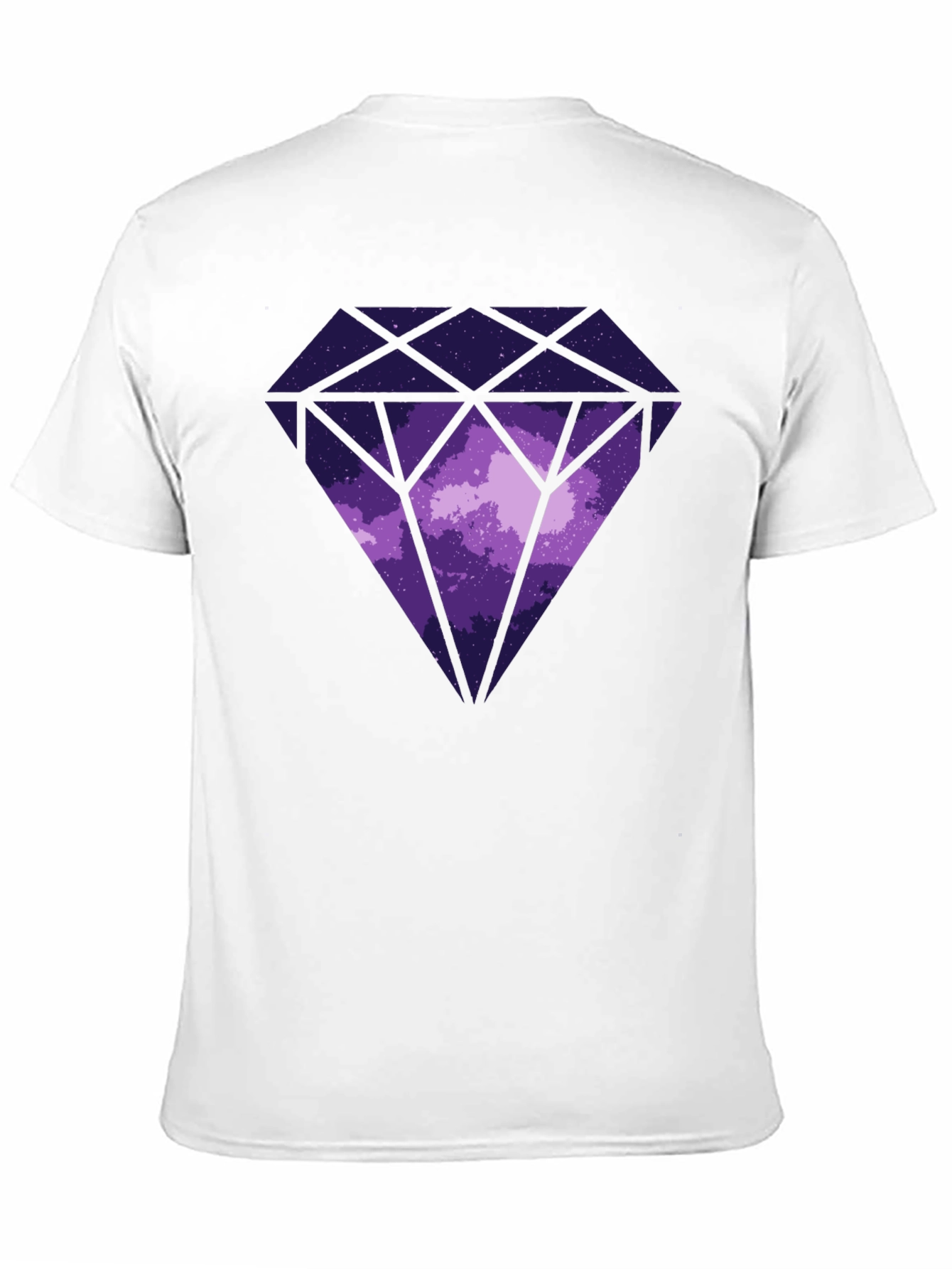 Camiseta Negra con Diseño de Diamante Cósmico