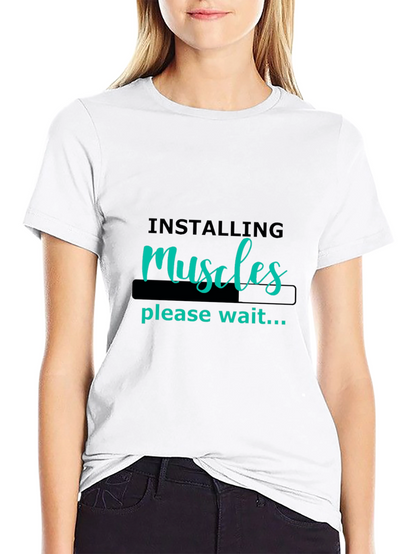 Camiseta Negra Hombre - Instalando Músculos