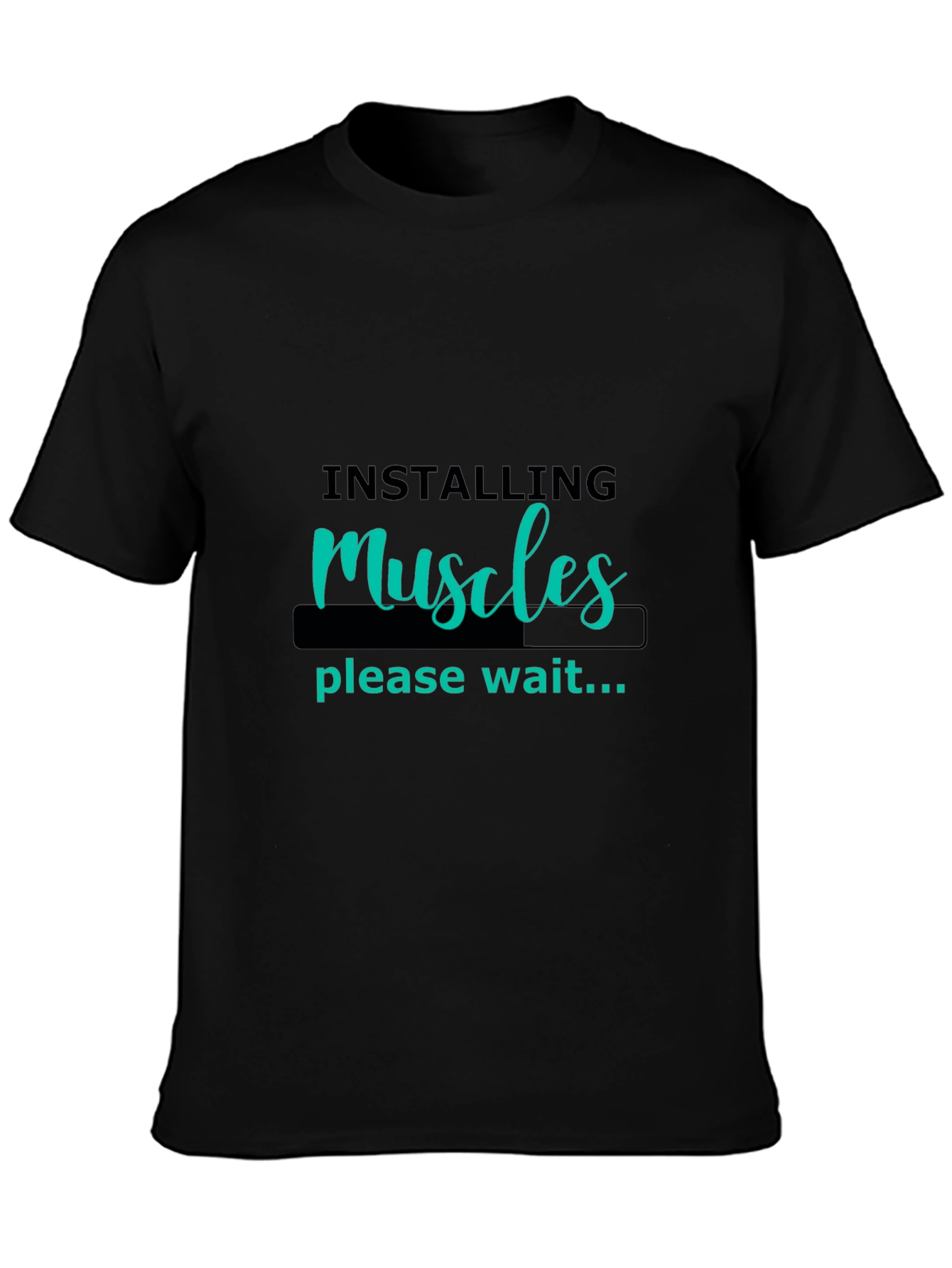Camiseta Negra Hombre - Instalando Músculos