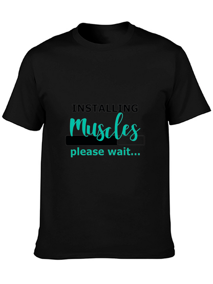 Camiseta Negra Hombre - Instalando Músculos