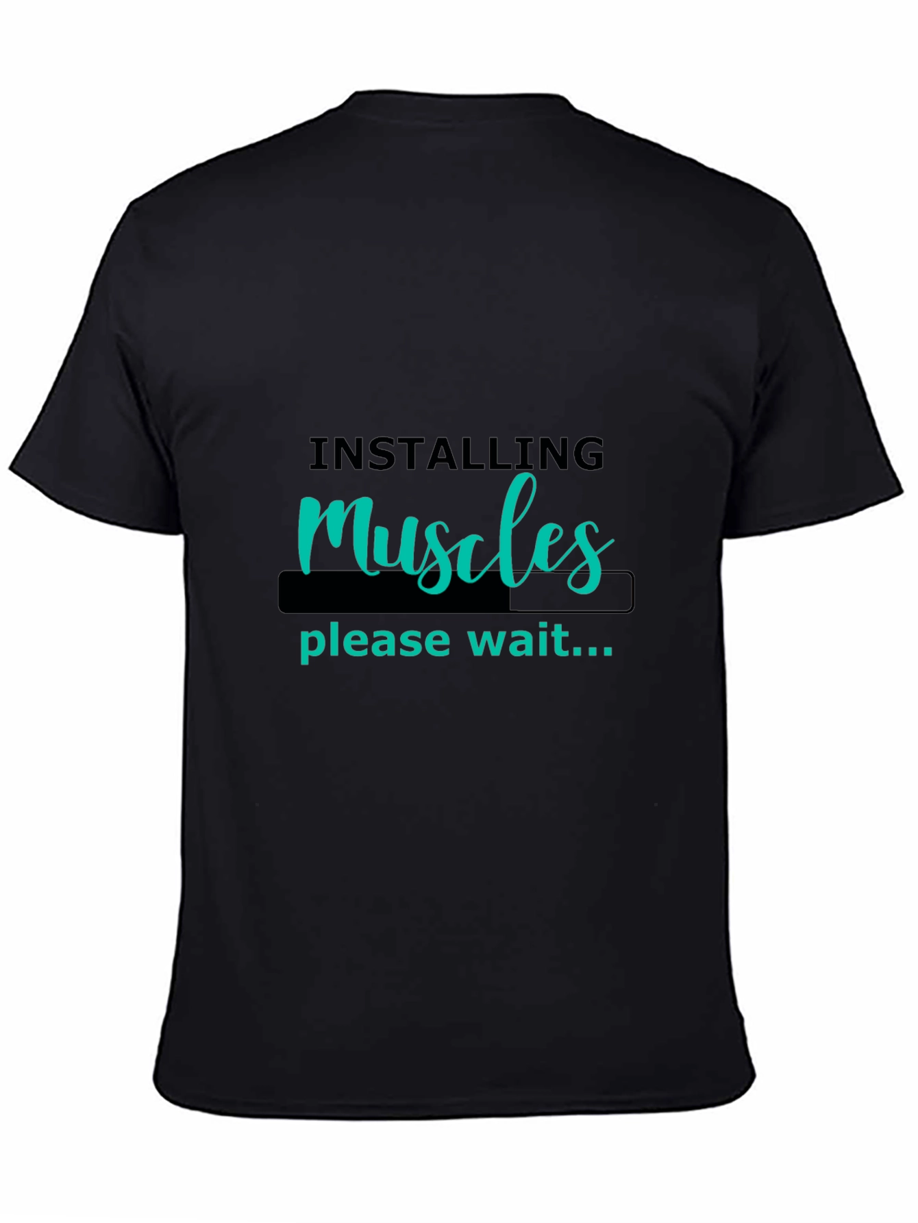 Camiseta Negra Hombre - Instalando Músculos
