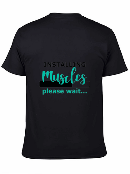Camiseta Negra Hombre - Instalando Músculos