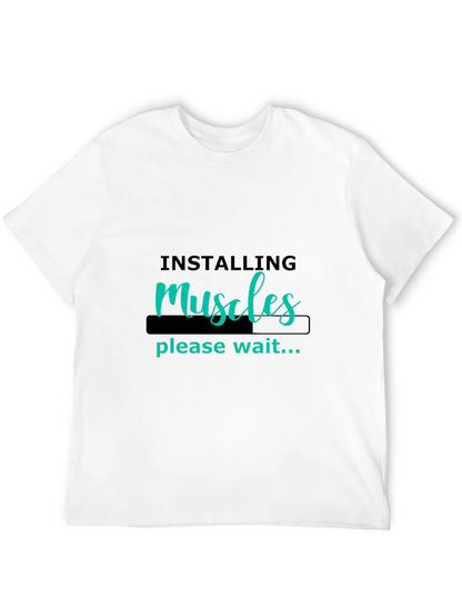 Camiseta Negra Hombre - Instalando Músculos