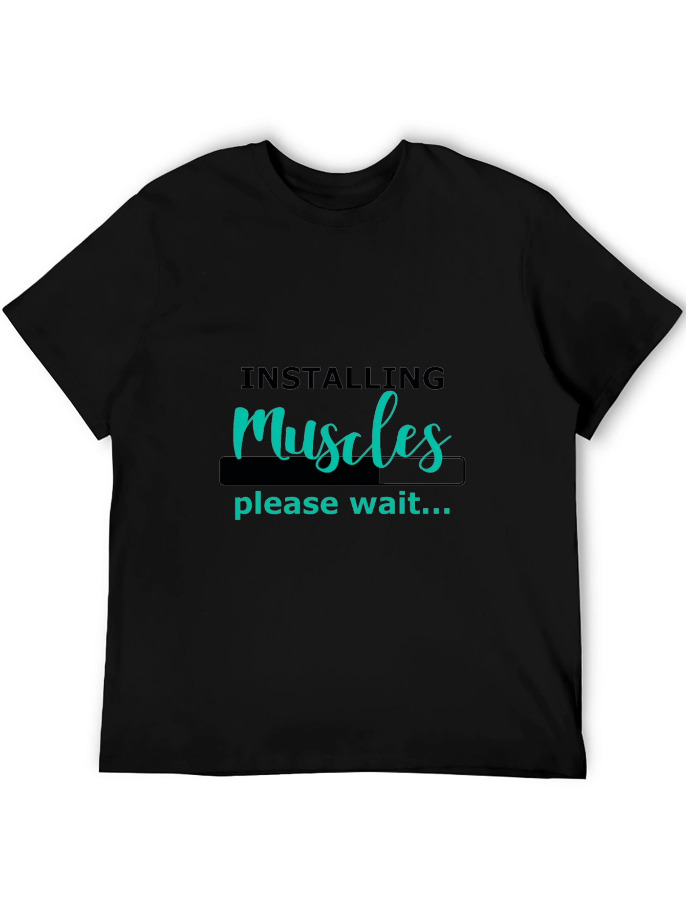 Camiseta Negra Hombre - Instalando Músculos
