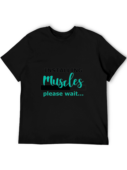 Camiseta Negra Hombre - Instalando Músculos