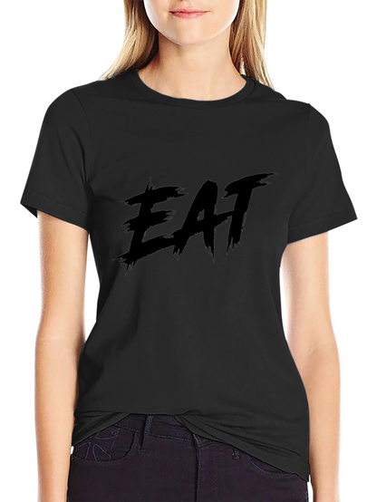 Camiseta Negra EAT - Estilo Urbano y Casual