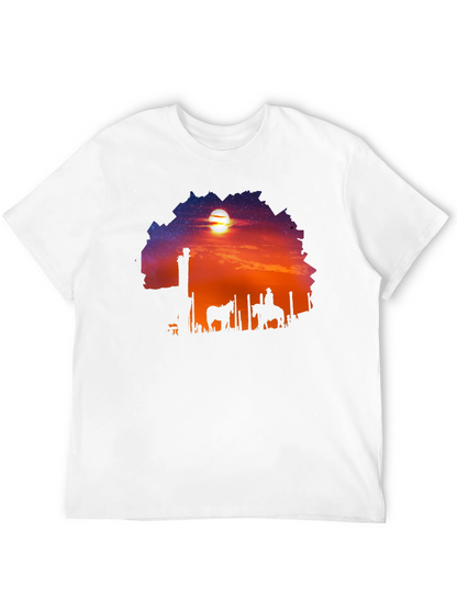 Camiseta Negra Sunset Vaquero