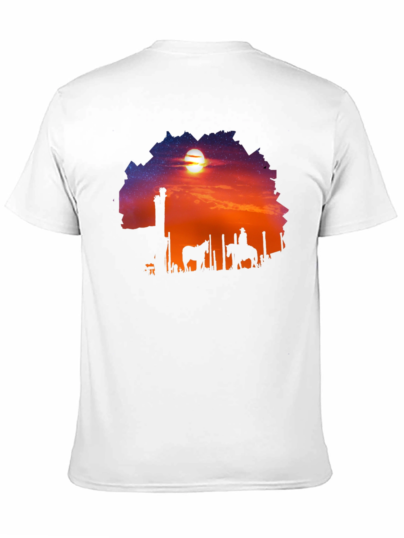 Camiseta Negra Sunset Vaquero