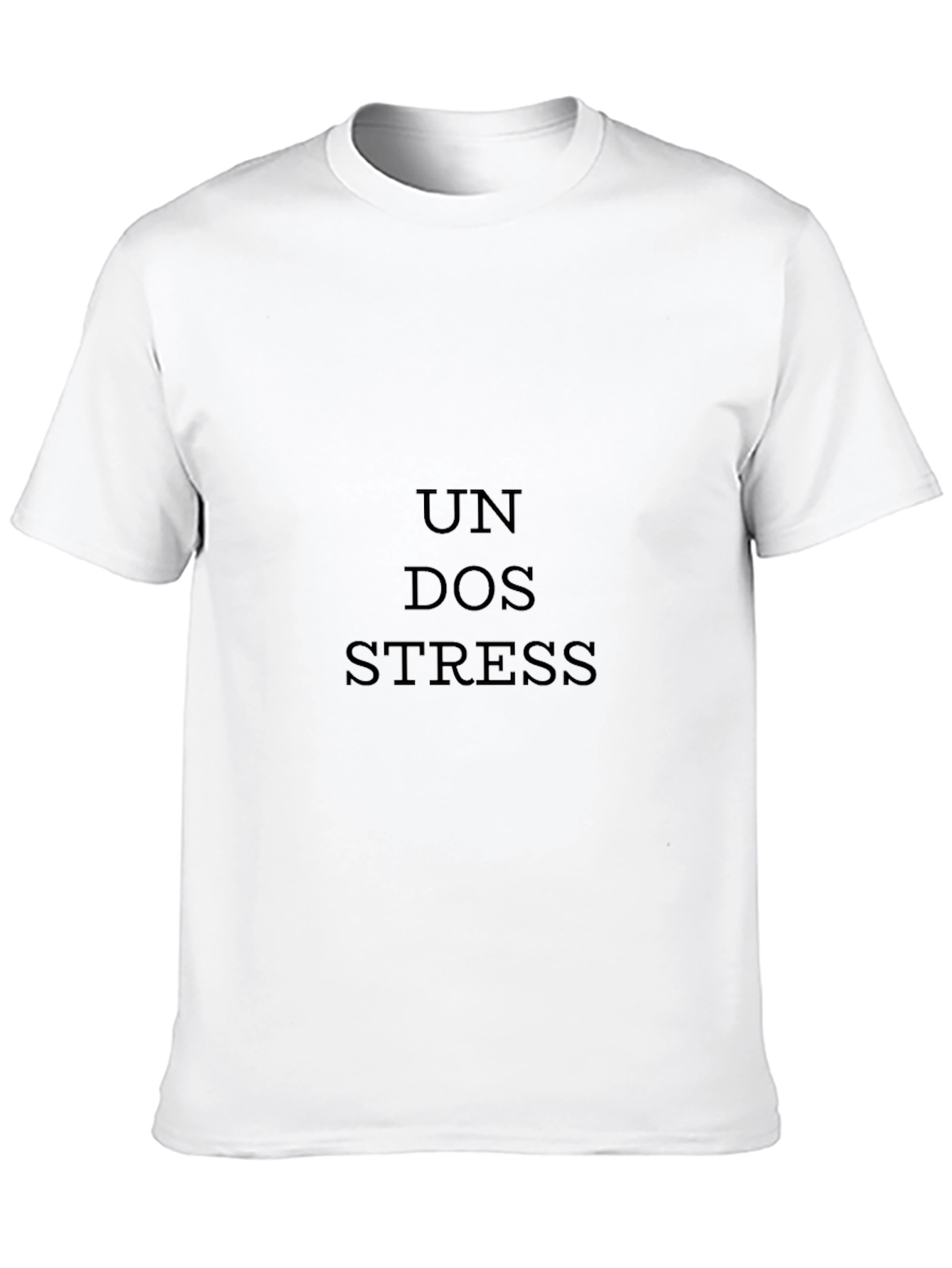 Camiseta Hombre Negra Un Dos Stress Casual