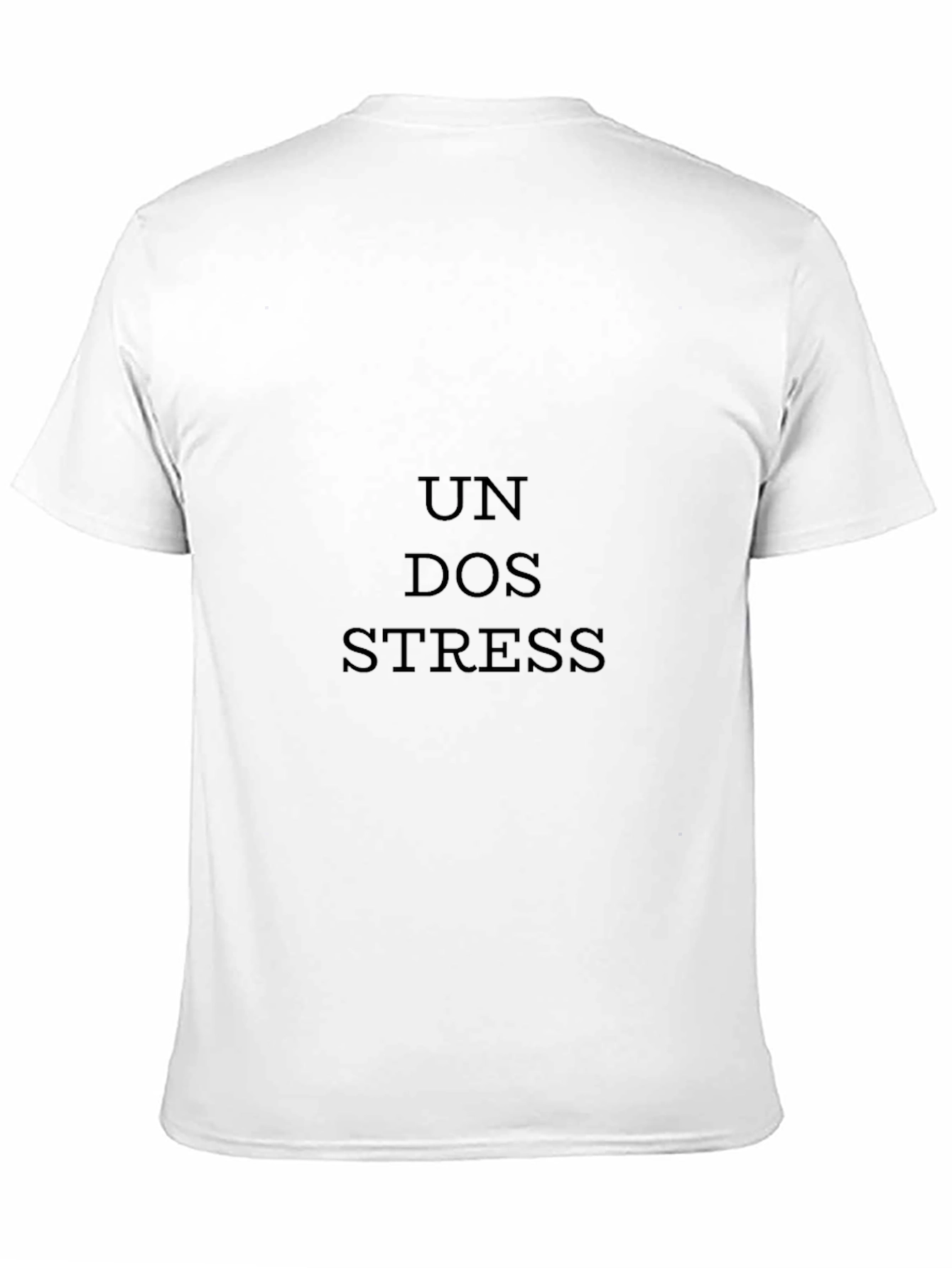 Camiseta Hombre Negra Un Dos Stress Casual