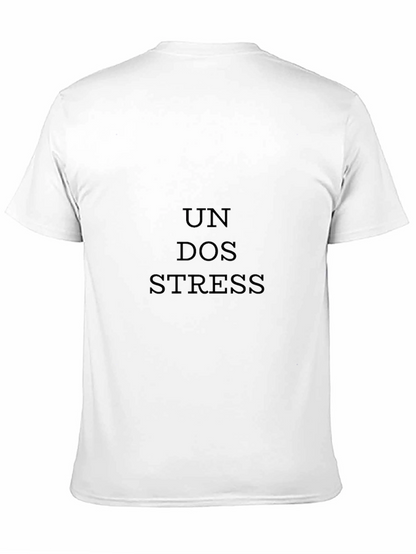 Camiseta Hombre Negra Un Dos Stress Casual