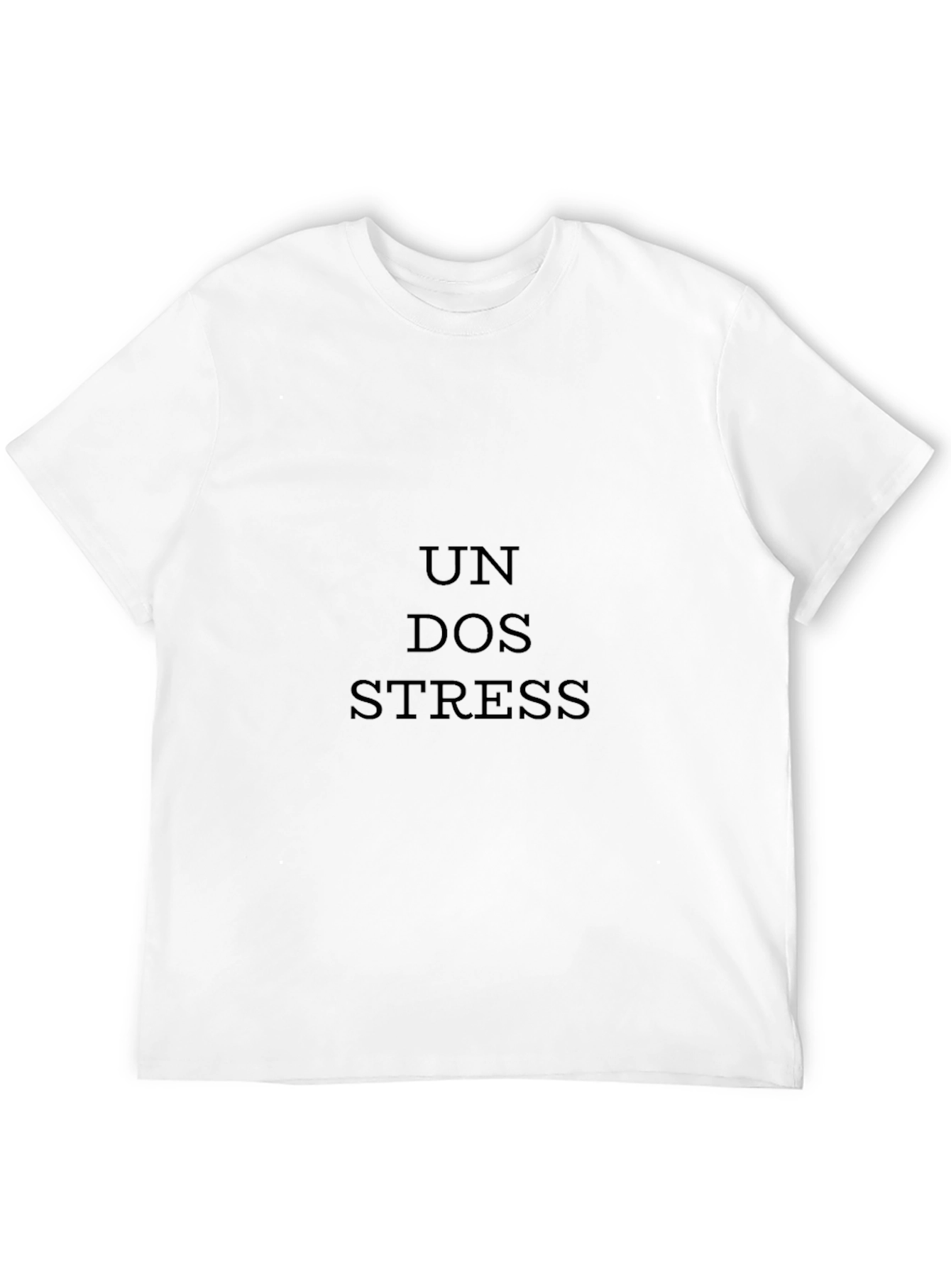 Camiseta Hombre Negra Un Dos Stress Casual