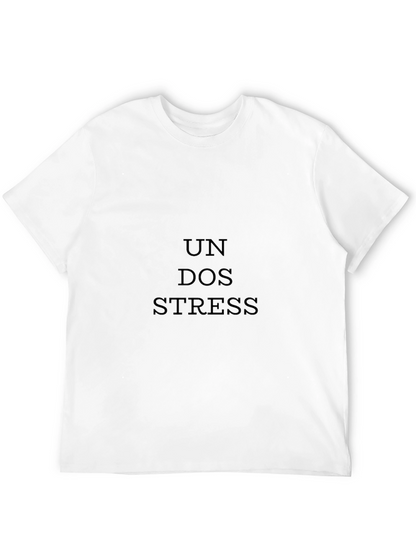 Camiseta Hombre Negra Un Dos Stress Casual