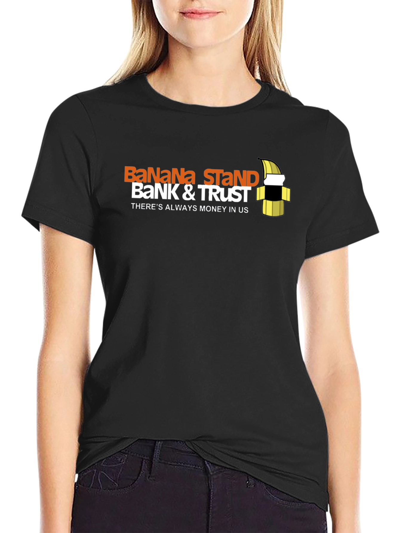 Camiseta Negra Banana Stand Bank & Trust