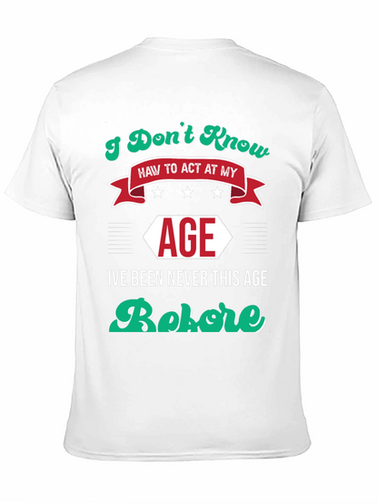 Camiseta Negra con Diseño Humorístico de Edad