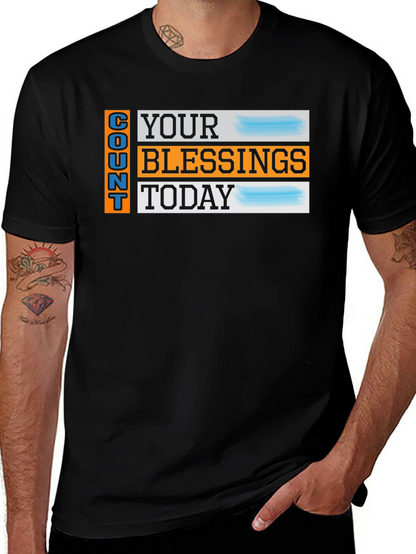 Camiseta Negra: Cuenta Tus Bendiciones Hoy