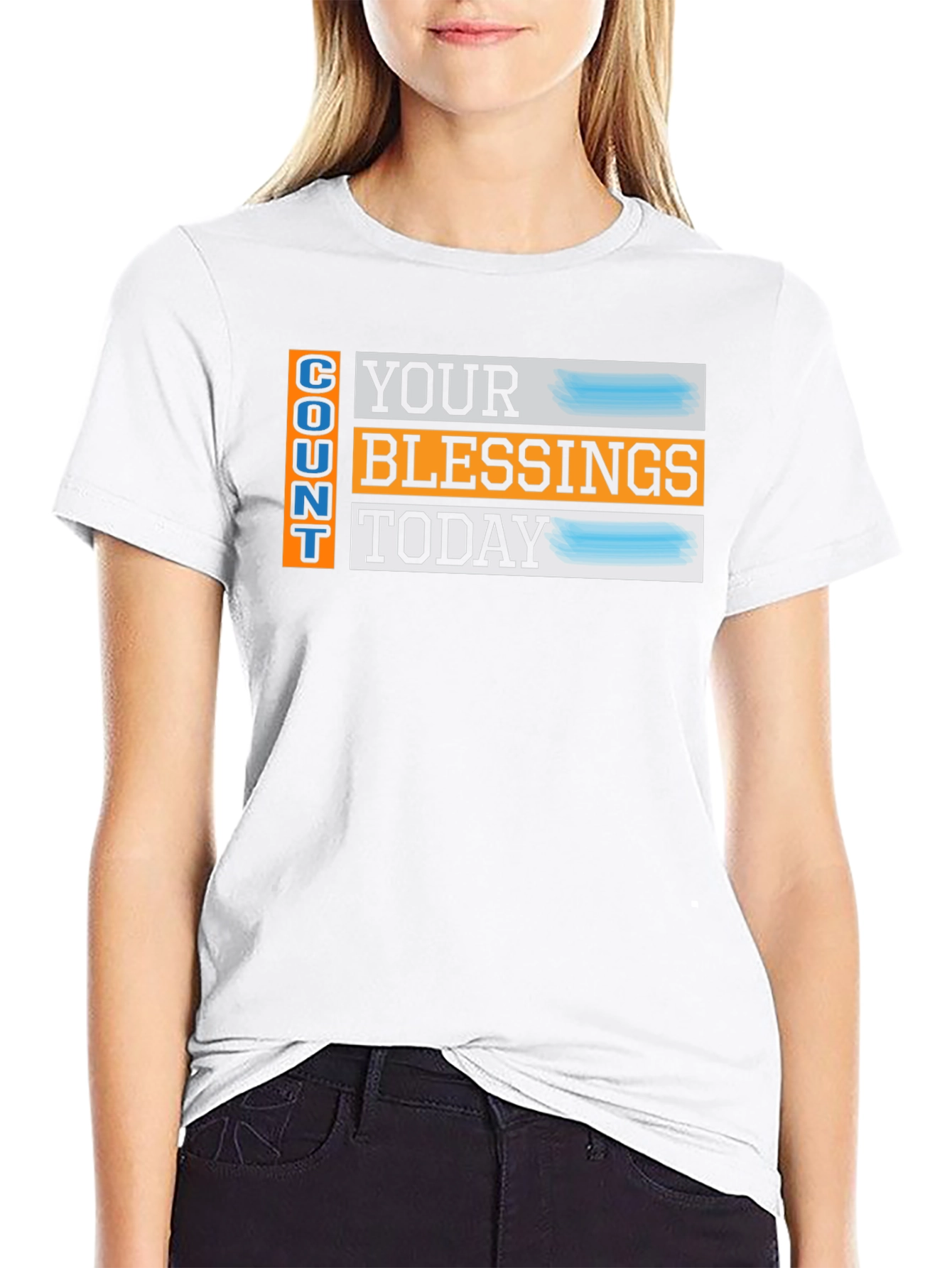 Camiseta Negra: Cuenta Tus Bendiciones Hoy