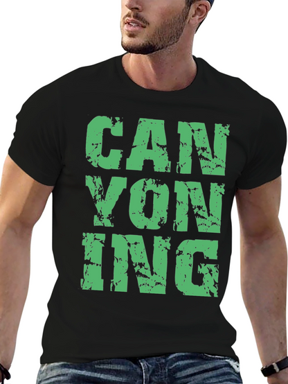 Camiseta Negra Canyoning para Aventura