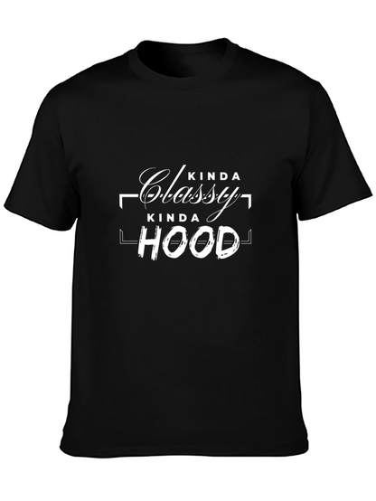Camiseta Negra: Kinda Classy Kinda Hood