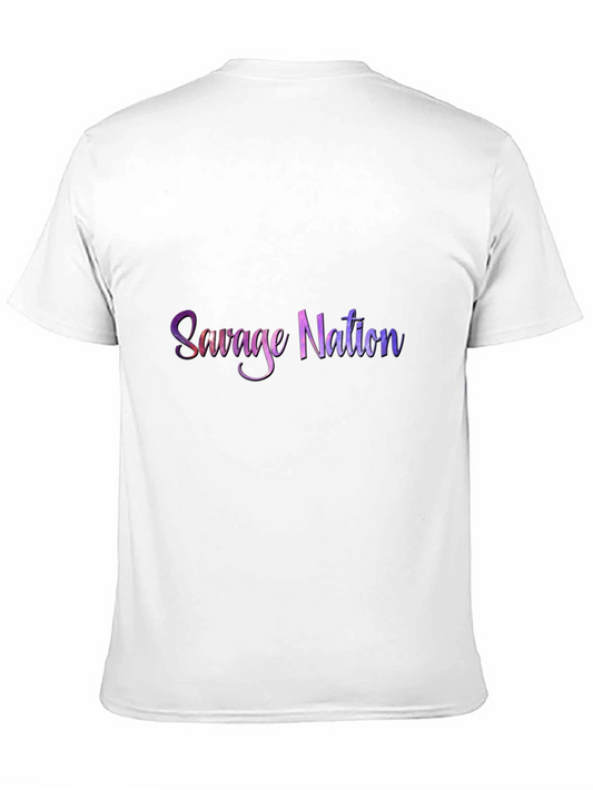 Camiseta Negra Savage Nation Estampada