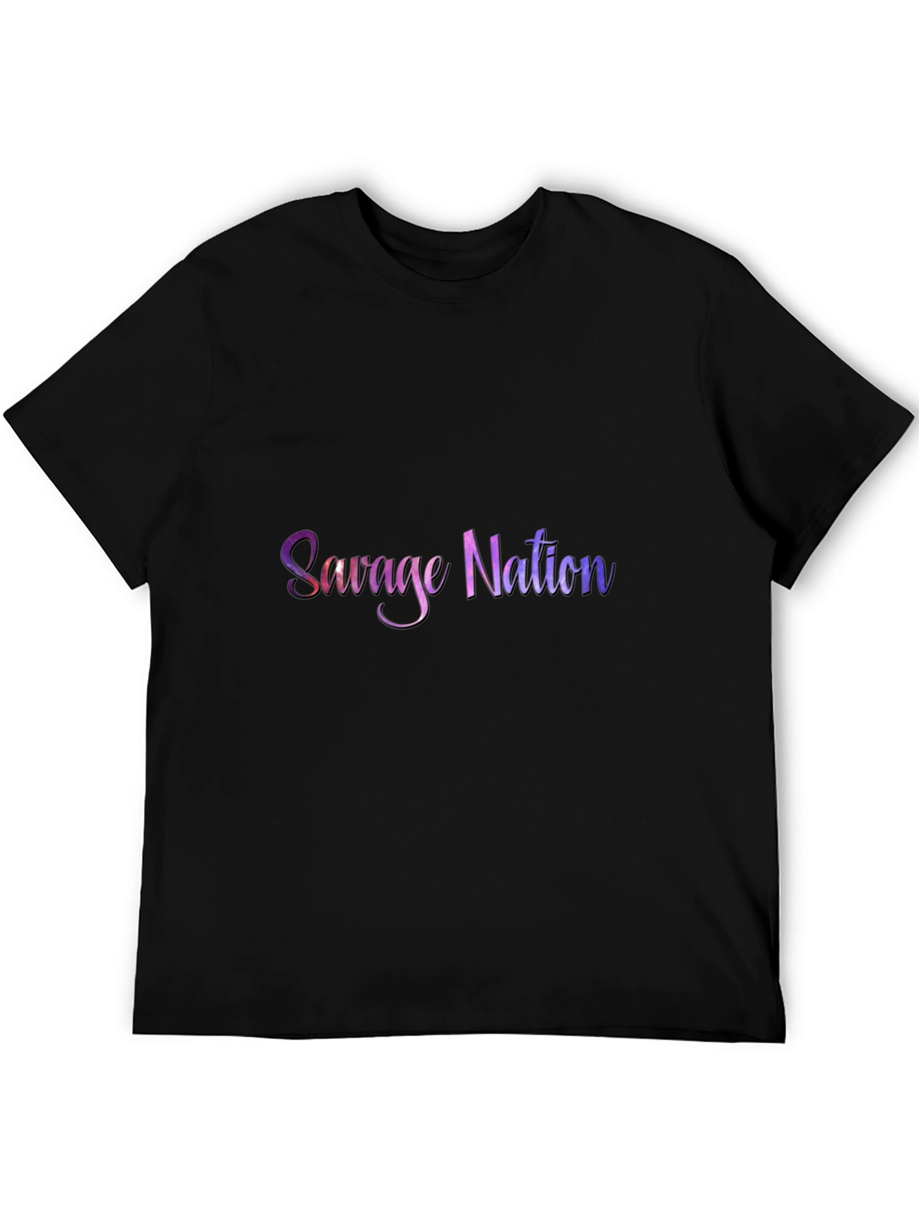 Camiseta Negra Savage Nation Estampada