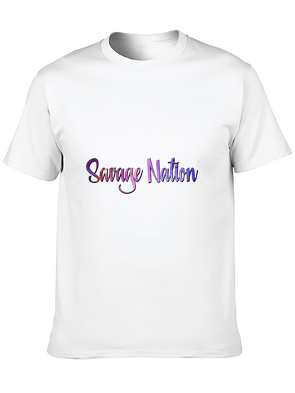 Camiseta Negra Savage Nation Estampada