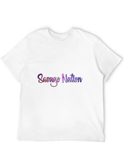 Camiseta Negra Savage Nation Estampada