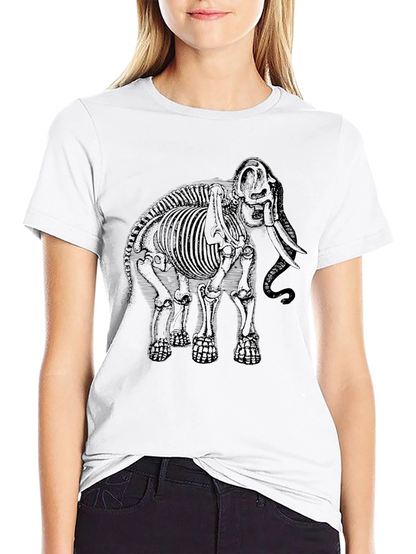Camiseta Negra Esqueleto de Mamut